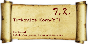 Turkovics Kornél névjegykártya